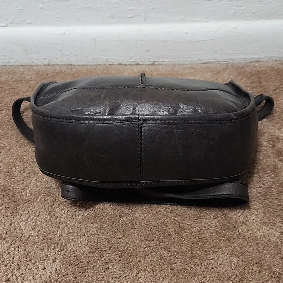 Frye Lucy Taupe Brown Gray Leather Shoulder Crossbody Purse Handbag Bag - Picture 7 of 13